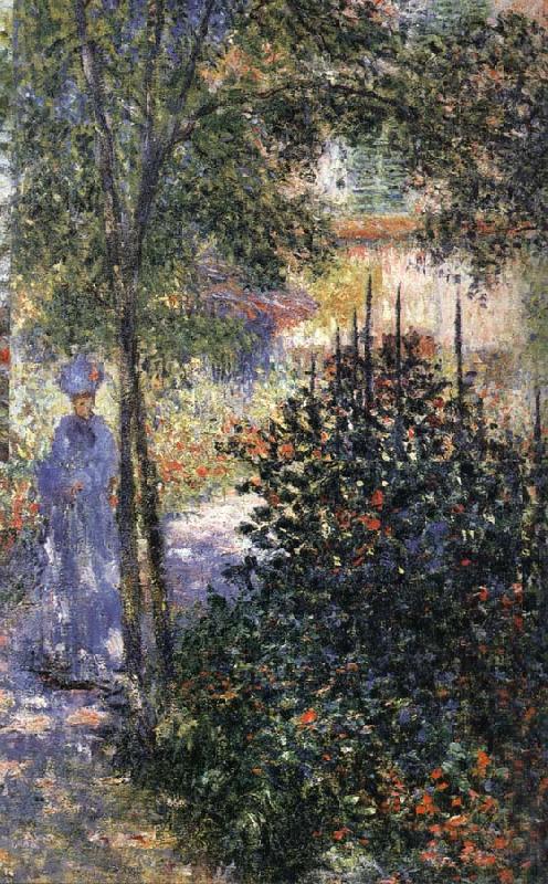 Claude Monet Blue Shadows Camille in the Garden at Argenteuil oil painting picture